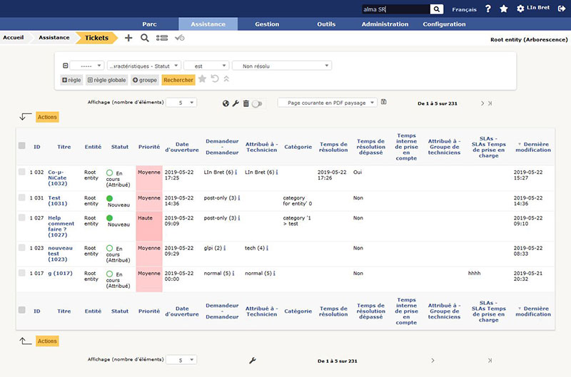 Solution libre hébergée de gestion de parc informatique