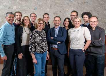 L'équipe de direction de la Scop Alma autour du PDG Simon Mirouze.